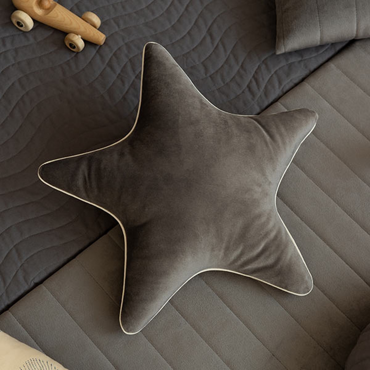Nobodinoz Aristote Ster Kussen Slate Grey