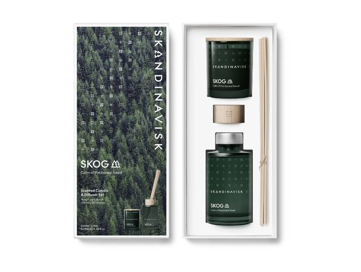 Skandinavisk Bougie parfumée & diffuseurs de parfum SKOG 65 g + 100 ml