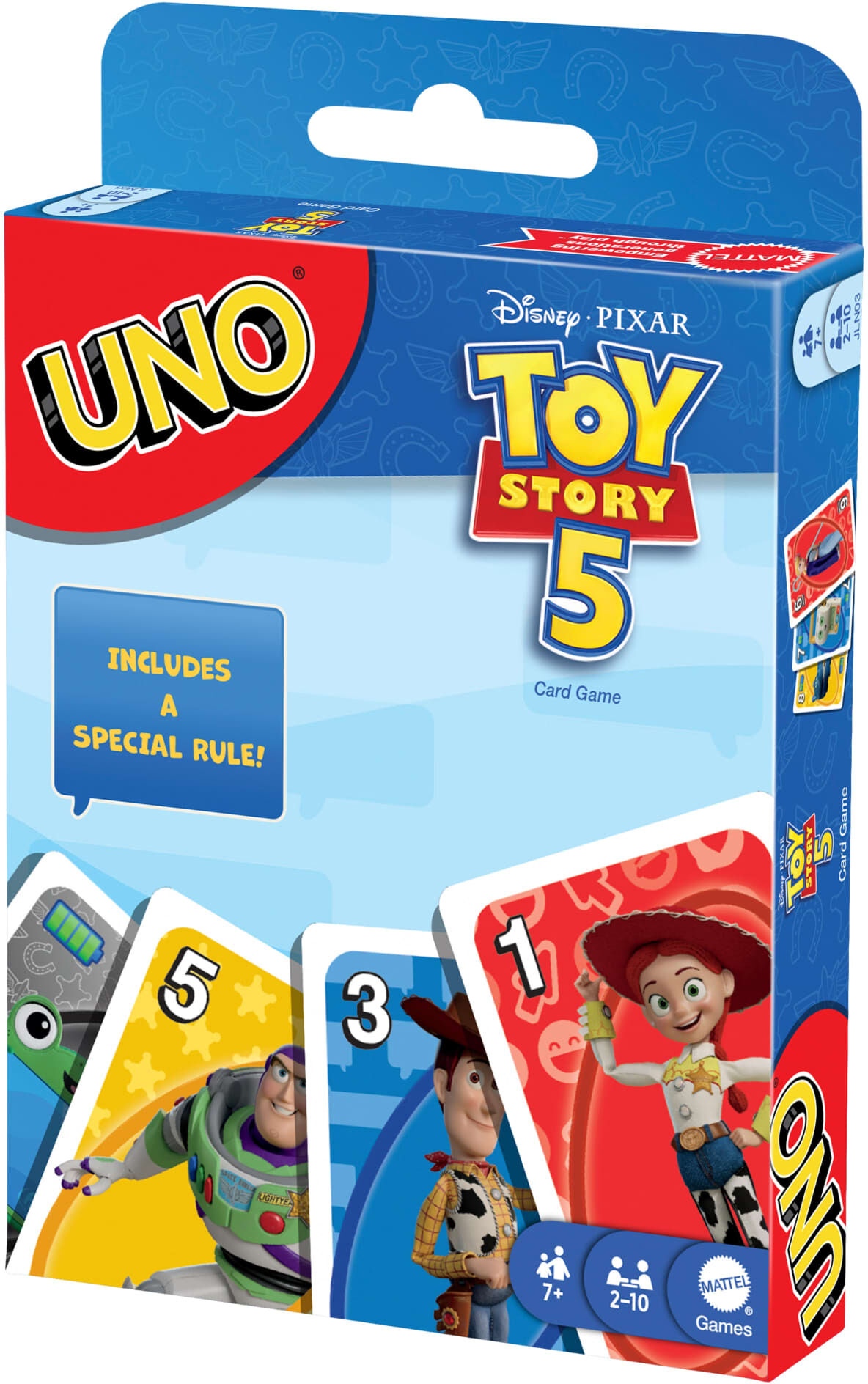 Mattel UNO Disney Pixar Toy Story 5 Card Game for 2 to 10 players, Ages 7+