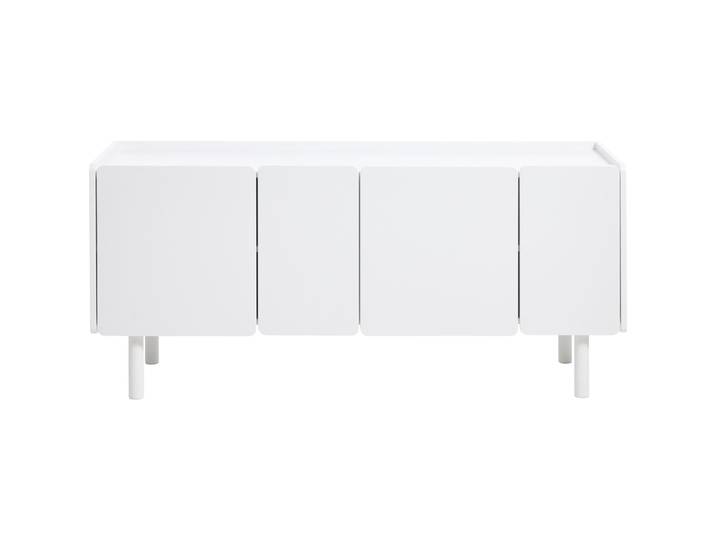 Sideboard Bernd WHITE RAL 9003 MDF, METAL LEGS B 160 H 70 cm