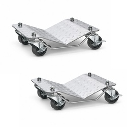 Baumarktplus Rangierhilfe für PKW 2 Stück jeweils 680 kg Rangierroller V Form Schwenkgriff 360° drehbar