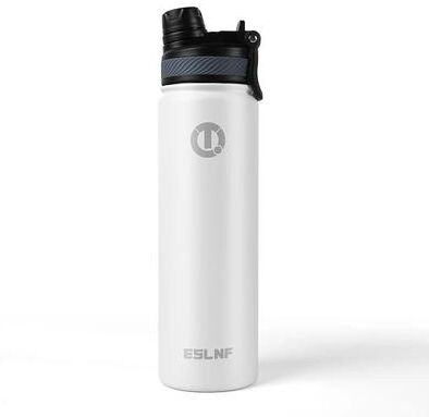 Uplift Essentials 650 Ml Stainless Steel Cycling Thermos Water Bottle white