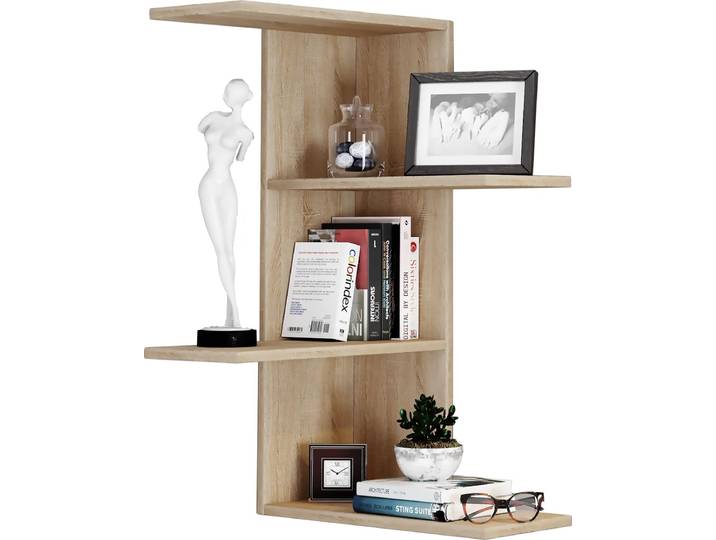 Houten wandplank Hangende plank Hoekplank Wandplank Plank Balos