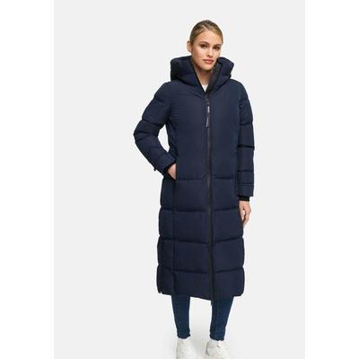 Winterjacke MARIKOO "Honiaa", Damen, Gr. L, blau (navy), Obermaterial: 100% Polyester. Futter: 100% Polyester. Wattierung: 100% Polyester. Ärmelfutter: 100% Polyester, Jacken Winterjacke, mit Seitenschlitzen für mehr Bewegungsfreiheit
