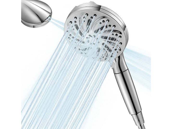 Duschkopf mit 15-Schicht-Filter, 10 Strahlarten, Wassersparend, Hochdruck, ABS Chrom