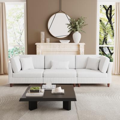 Lumibee "80.3"" W Upholstered 3-Piece Sectional Modular Sofa"