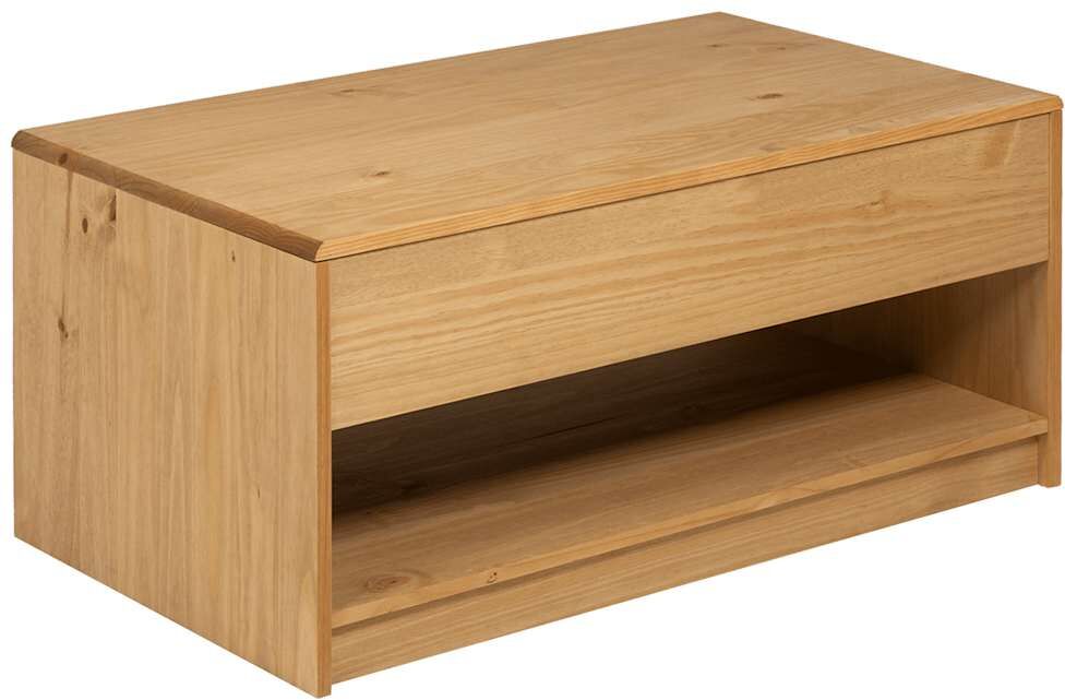 vidaXL Table basse SAUDA chêne 99x55x45 cm bois de pin massif