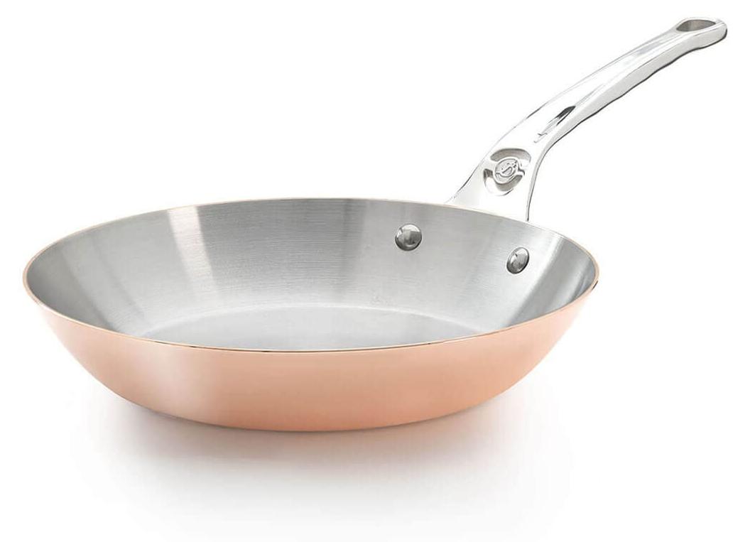 Kupferpfanne 24 cm, Edelstahlbeschichtung, induktionsgeeignet