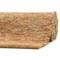 THEKO Handwebteppich Alpen UNI terracotta 40 x 60 cm