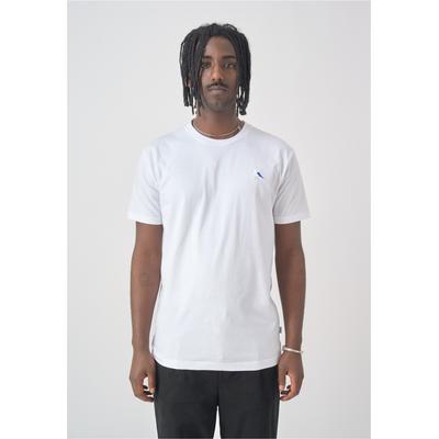 T-Shirt CLEPTOMANICX "Embro Gull", Herren, Gr. M, weiß, 100% Baumwolle, bestickt, normal, Rundhals, Shirts T-Shirt, mit Gull-Stickerei