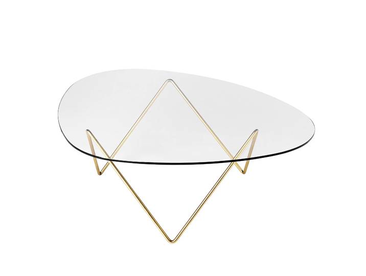 GUBI Table basse Pedrera pieds en laiton