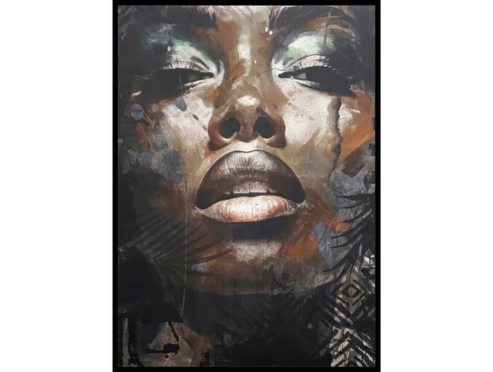 Keilrahmenbild Denise in Schwarz ca. 60x90cm