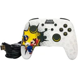 PowerA Verbesserter kabelgebundener PowerA-Controller für Nintendo Switch - Bob-omb Blast (Switch), Gaming Controller, Weiss, Schwarz, Gelb, Mehrfarbig