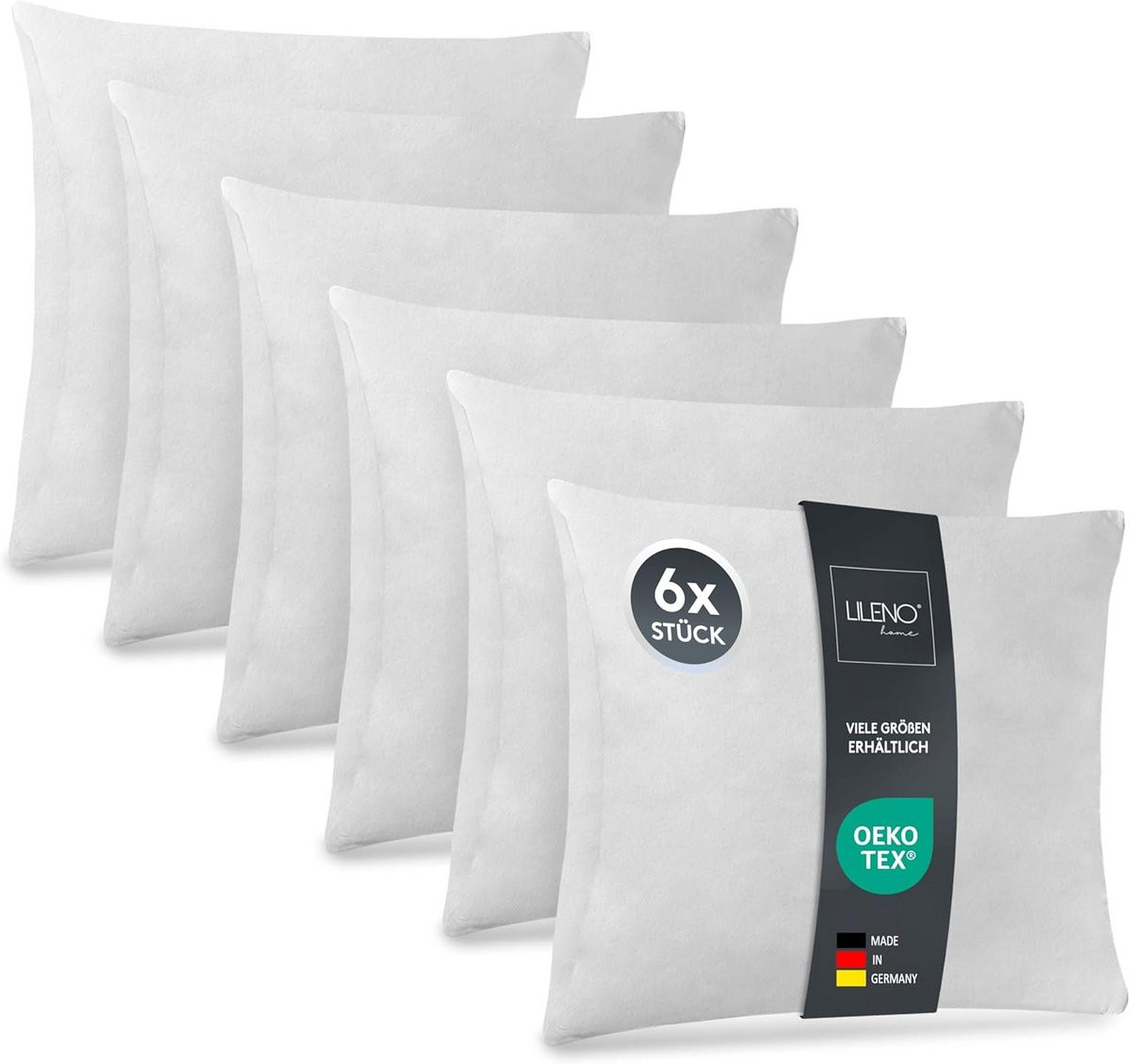 Set van 6 Polyester Kussenvulling 40x50 cm - Wasbaar en Hypoallergeen