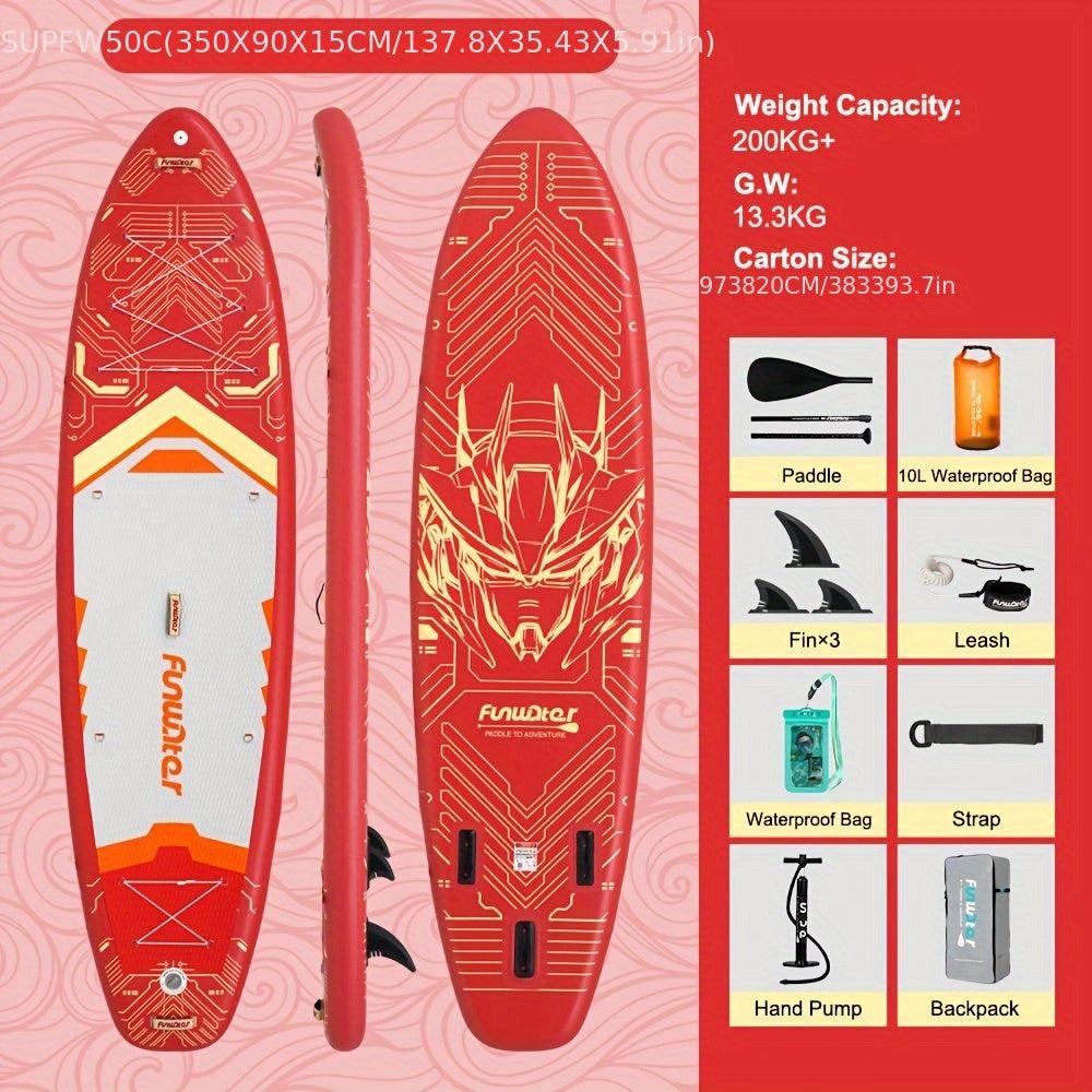 Stand-Up-Paddle-Board - SUP-Board - Wassersportbrett - Crimson Cyber Wave Stand-Up-Paddle-Board - Nachhaltiges PVC