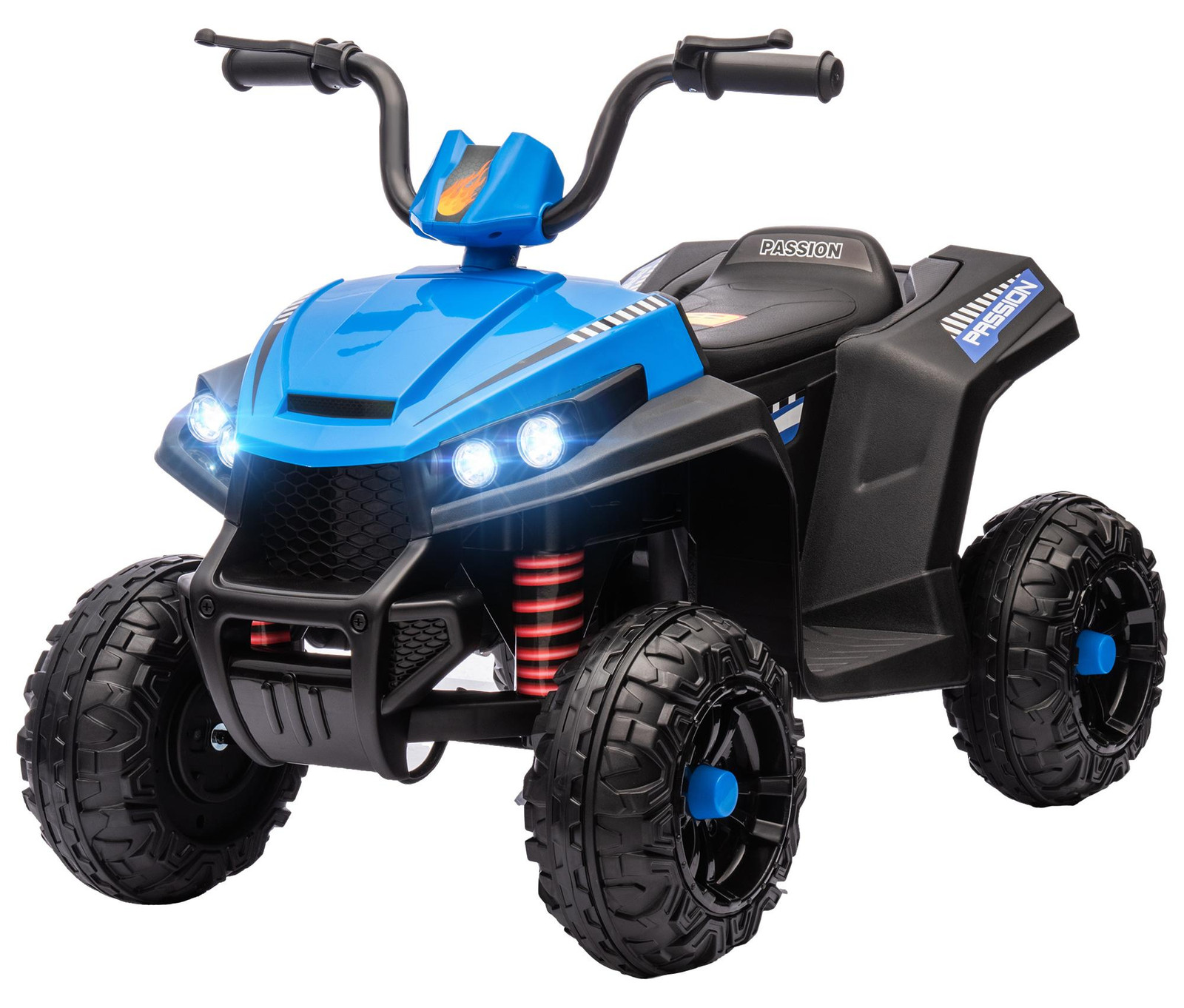 AIYAPLAY Elektrische Quad voor kinderen, 12V kinderquad met 4-wielvering en muziekspeler
