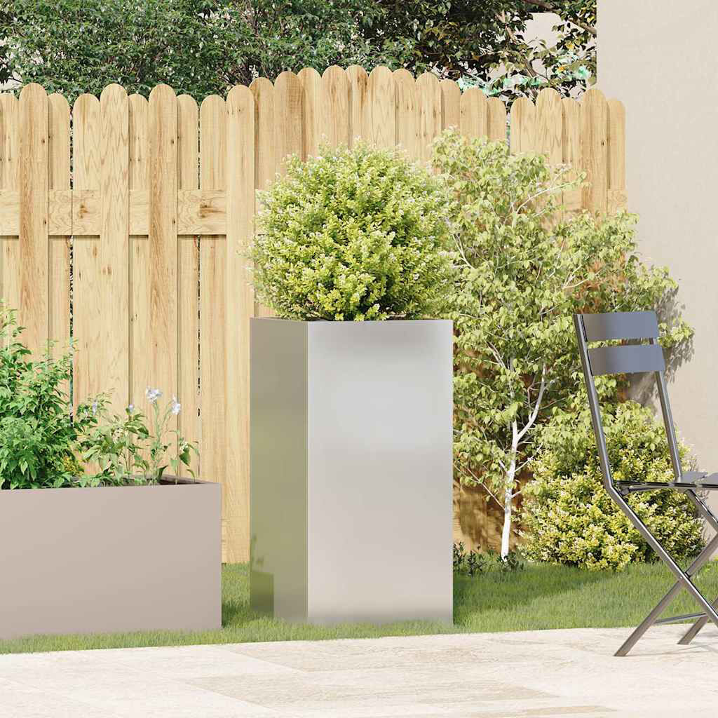 Borough Wharf Outdoor Planter Box Light Grey 80cm H X 40cm D