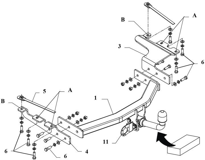 Attelage Chrysler Voyager (04/01-12/07) RDSOH