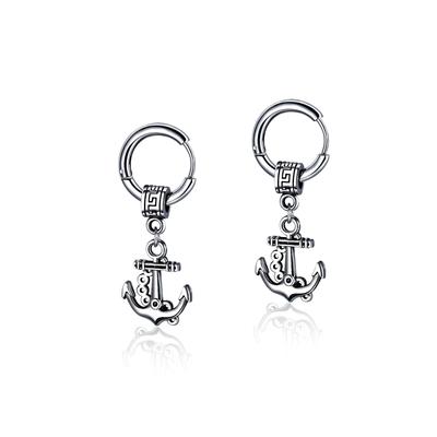 Paar Creolen FIRETTI "Schmuck Geschenk Anker", silber (edelstahlfarben), Ohrringe, Damen, 17mm, Edelstahl, Einhänger abnehmbar