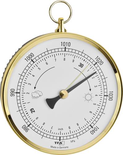 TFA Dostmann Analoges Barometer mit Messingring Barometer Messing 29.4025.32