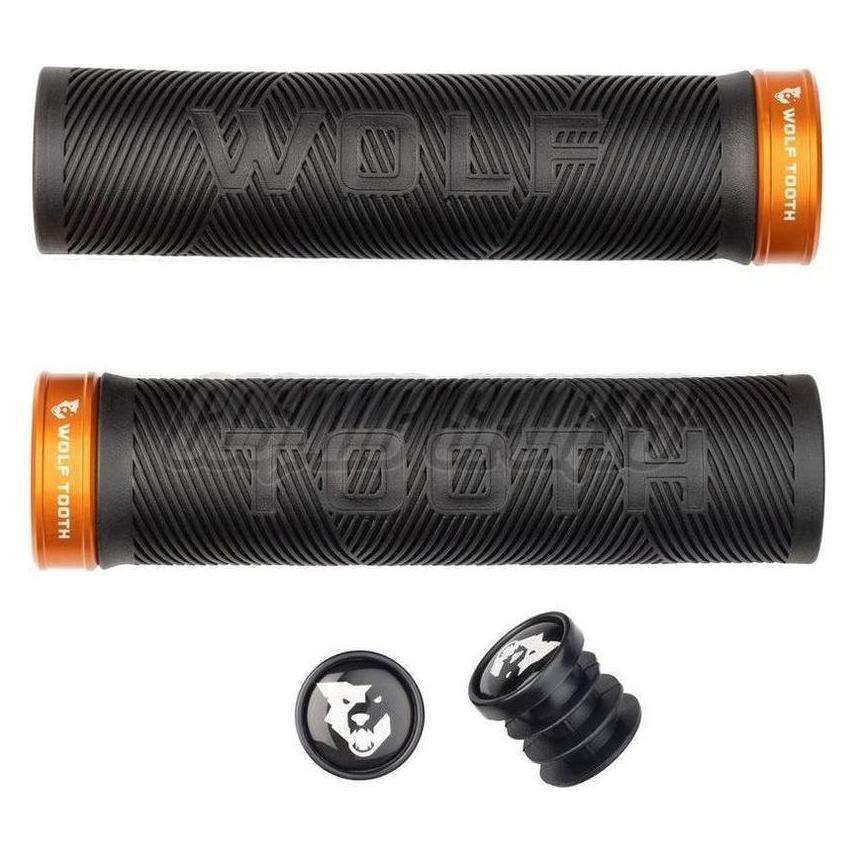 Wolf Tooth Echo Lock-On Griff, black/orange (ECHO-BLK-ORG)