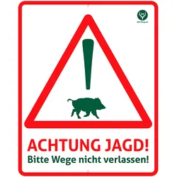 DJV-Warntafel Achtung Jagd