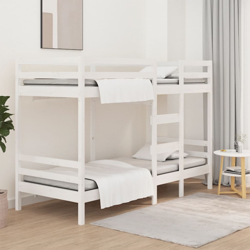 Maison Exclusive - Etagenbett Weiß 90x200 cm Massivholz Kiefer