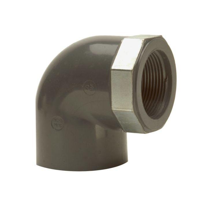 Bänninger PVC-U Winkel 90Grad 162M084612 32mmxIG 1, DN 25, mit zylindrischem IG