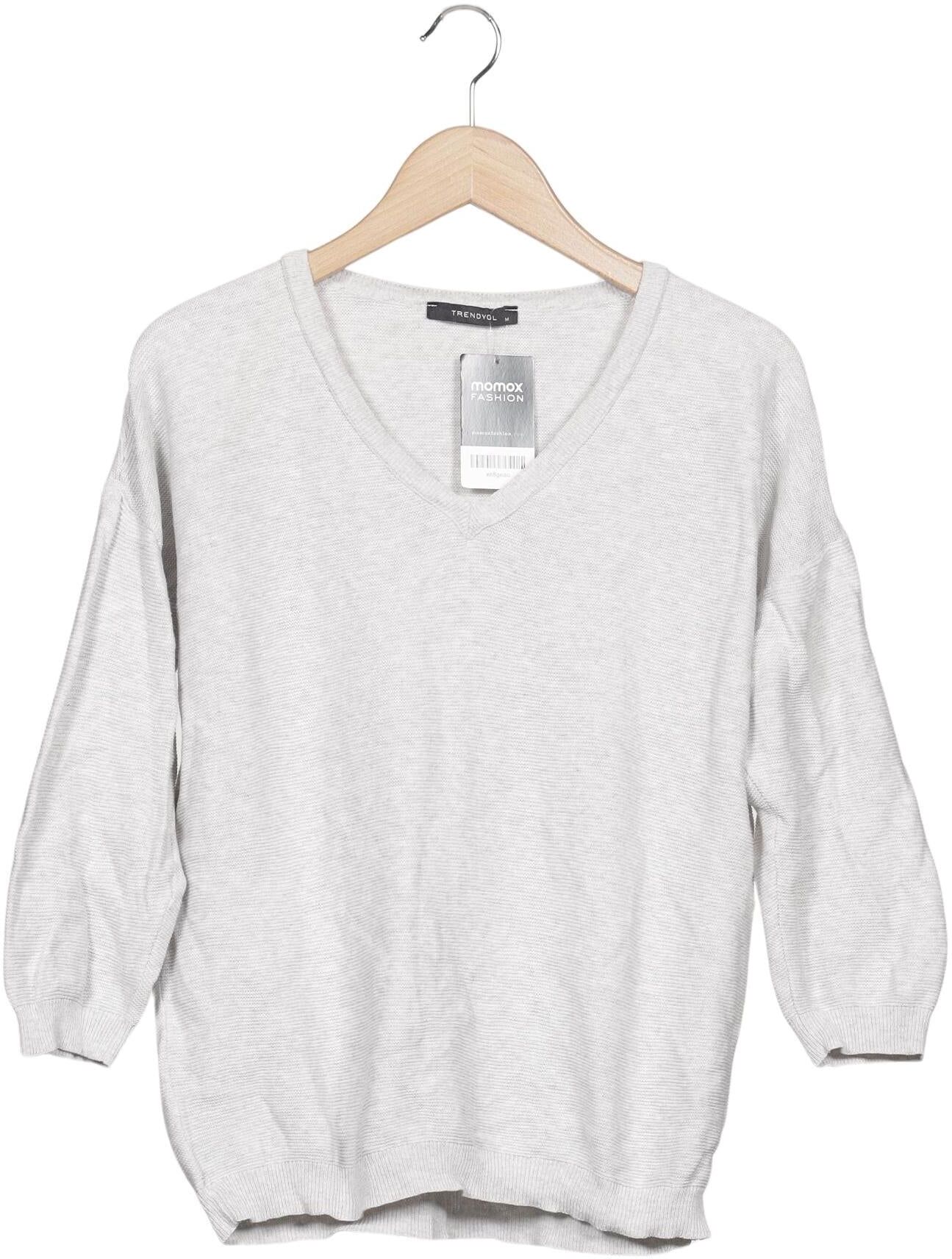 Trendyol Damen Pullover, Grau, Gr. M, Baumwolle - Second Hand