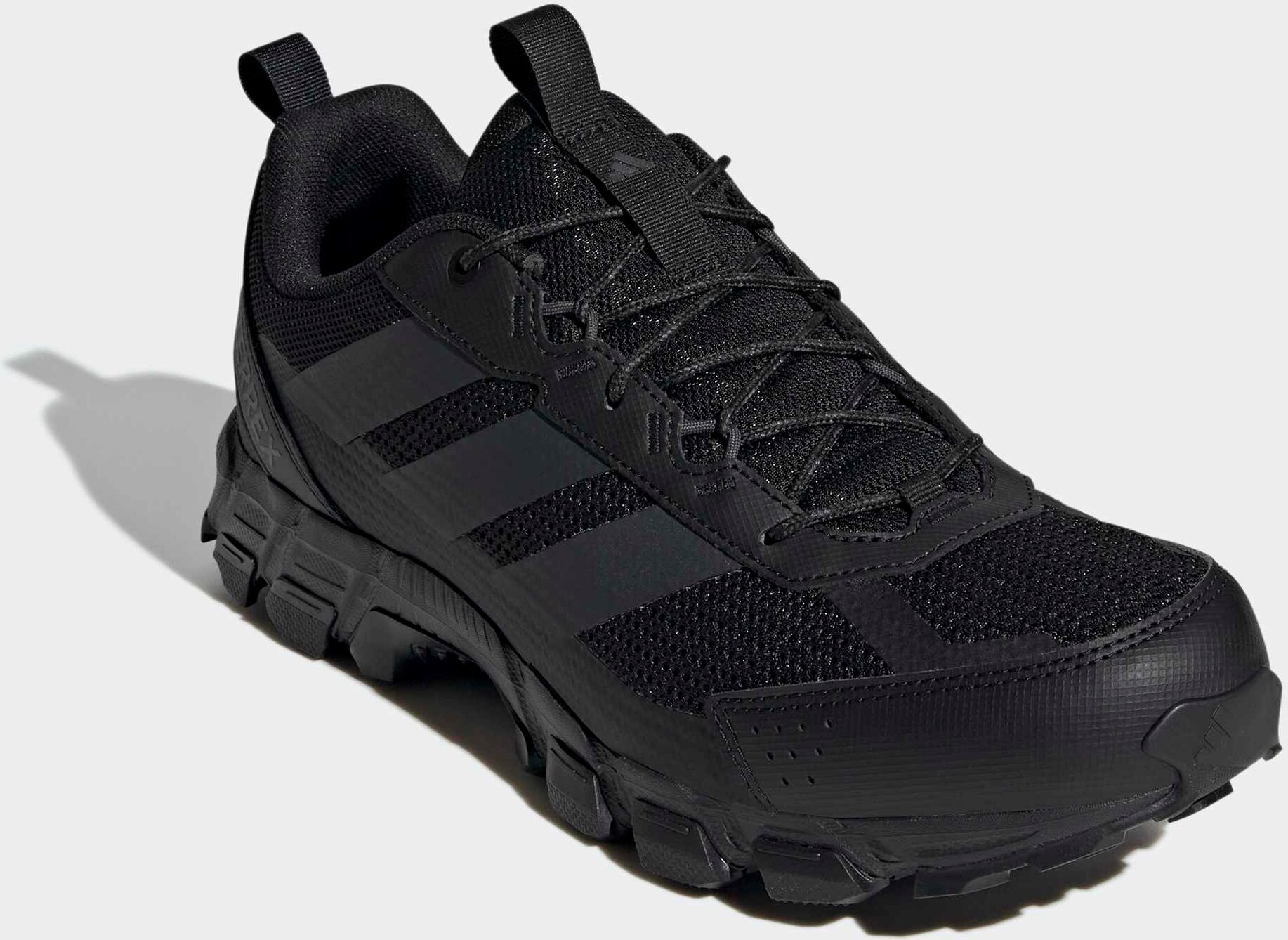 Wanderschuh ADIDAS TERREX "ROCKADIA", Herren, Gr. 45, schwarz (cschwarz, carbon, cschwarz), Synthetik, Textil, Schuhe Wanderschuh, für mehr Grip cschwarz, carbon, cschwarz 45