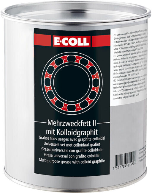 E-COLL Graisse multi-usages II, graphitée, 1 kg, boîte sans plomb (4317784015684)