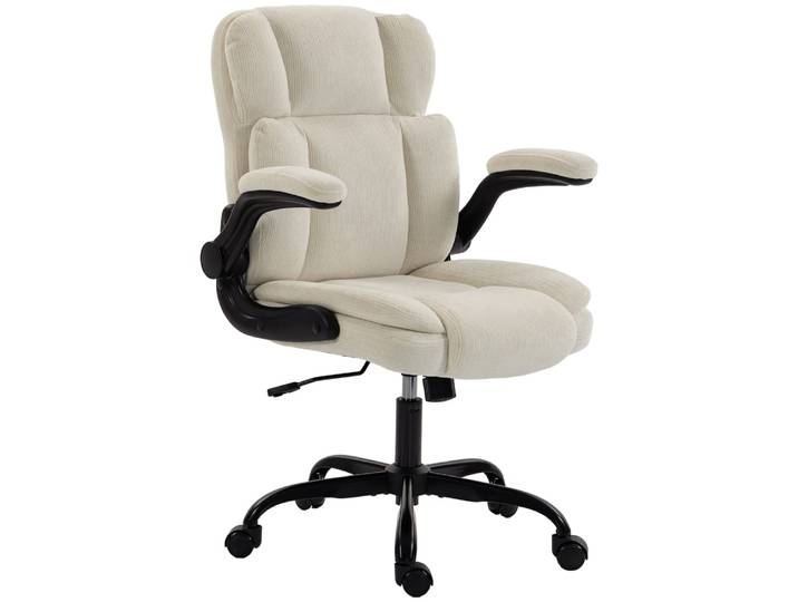 Chaise bureau ergonomique hauteur réglable chenille beige