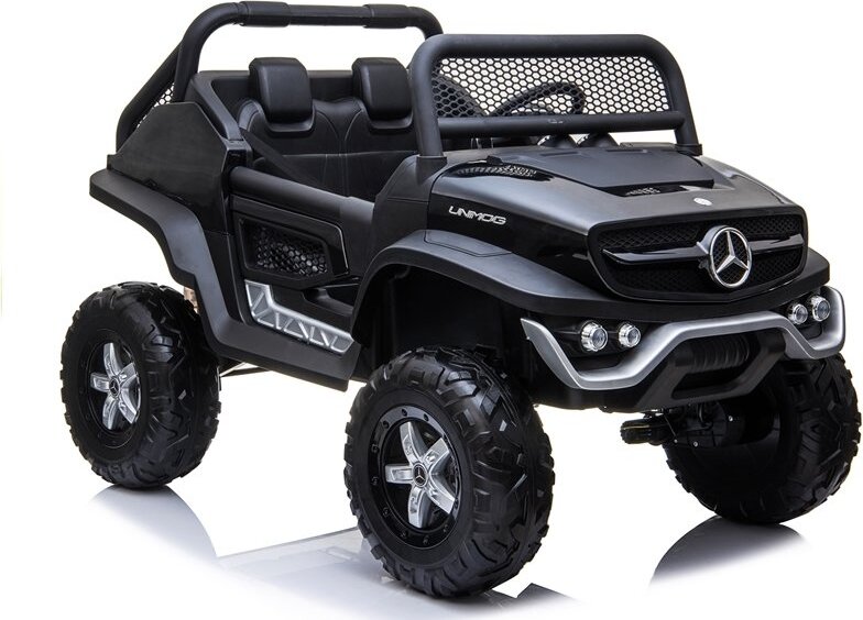 Mercedes Unimog 2-Sitzer Geländewagen Kinderauto Kinderelektroauto Kinderfahrzeug 4x45W 12V 14AH Elektroauto SUV BUGGY Schwarz