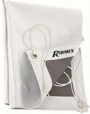 Ribimex Bâche blanche PVC 5x8 m 300 g/m2