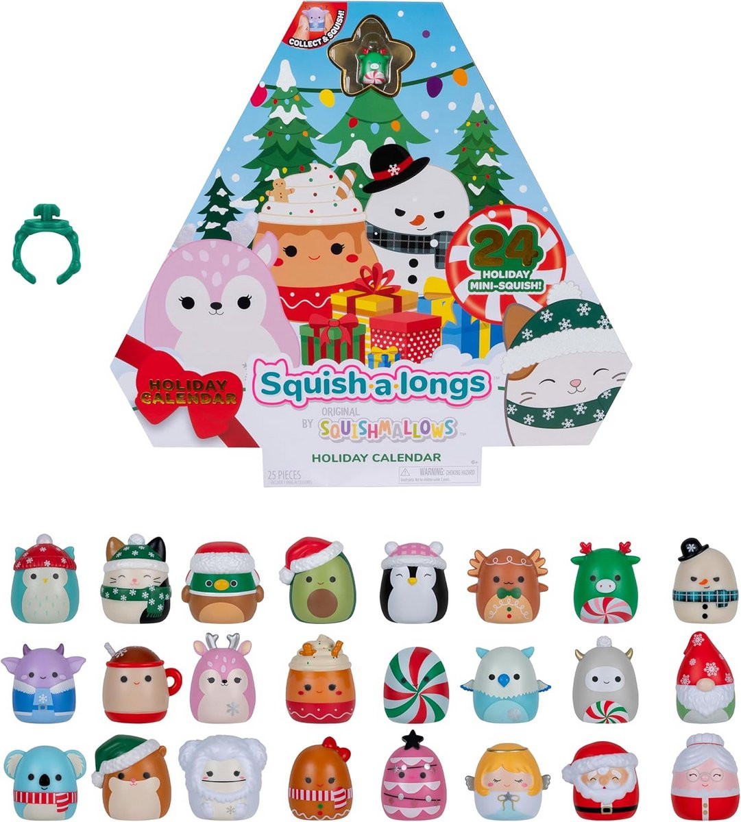Aftelkalender Squish met 24 Mini Squish Figuren voor het vieren van de feestdagen