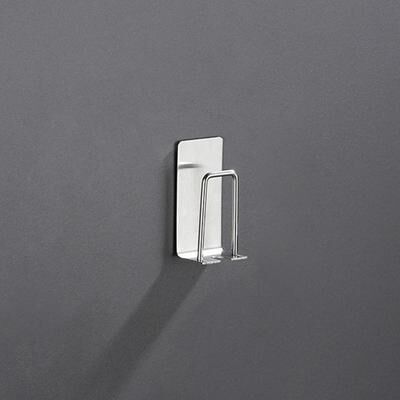 Uplift Essentials Stainless Steel Toothbrush And Cup Wall Hook Self Adhesive Bathroom Organizer stainless Steel