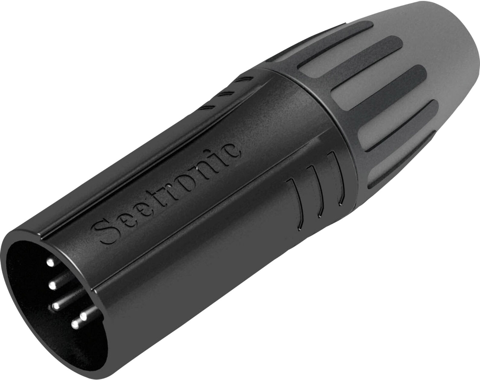 Seetronic Xlr 5p-Stecker – Männlich, Silberne Kontakte, Schwarzes Gehäuse