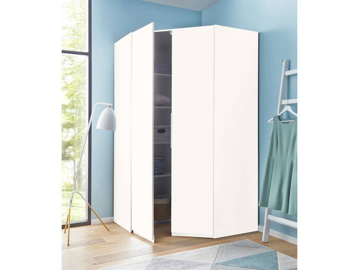 Eckkleiderschrank WIMEX Level by fresh to go , weiss (weiß), H:236cm, Schränke, Eckkleiderschrank