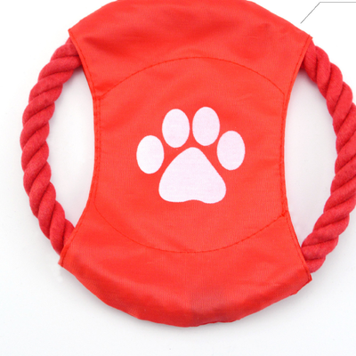 The Handy Homestead Durable Dog Frisbee Toy Bite Resistant Molar Pet Chew For Small & Medium Dogs red