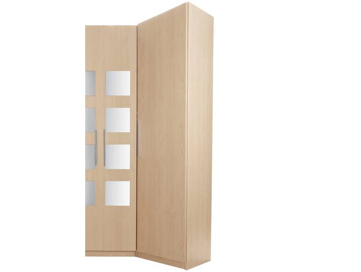 Kleiderschrank PRIESS Saragossa , braun (struktureichefarben hell), B:48cm H:193cm T:36cm, Schränke, Kleiderschrank, mit 5 Einlegeböden