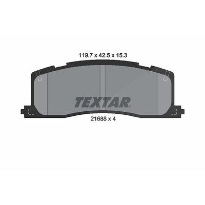 Textar Bremsbelagsatz, Scheibenbremse [Hersteller-Nr. 2168801] für Toyota