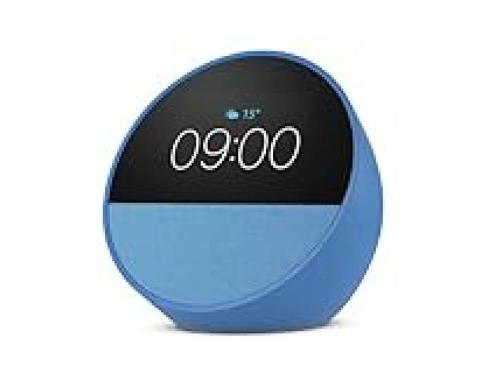 Amazon Echo Spot (Nouvelle génération) Réveil connecté avec un son de qualité Bleu, avec accès anticipé à Alexa+
