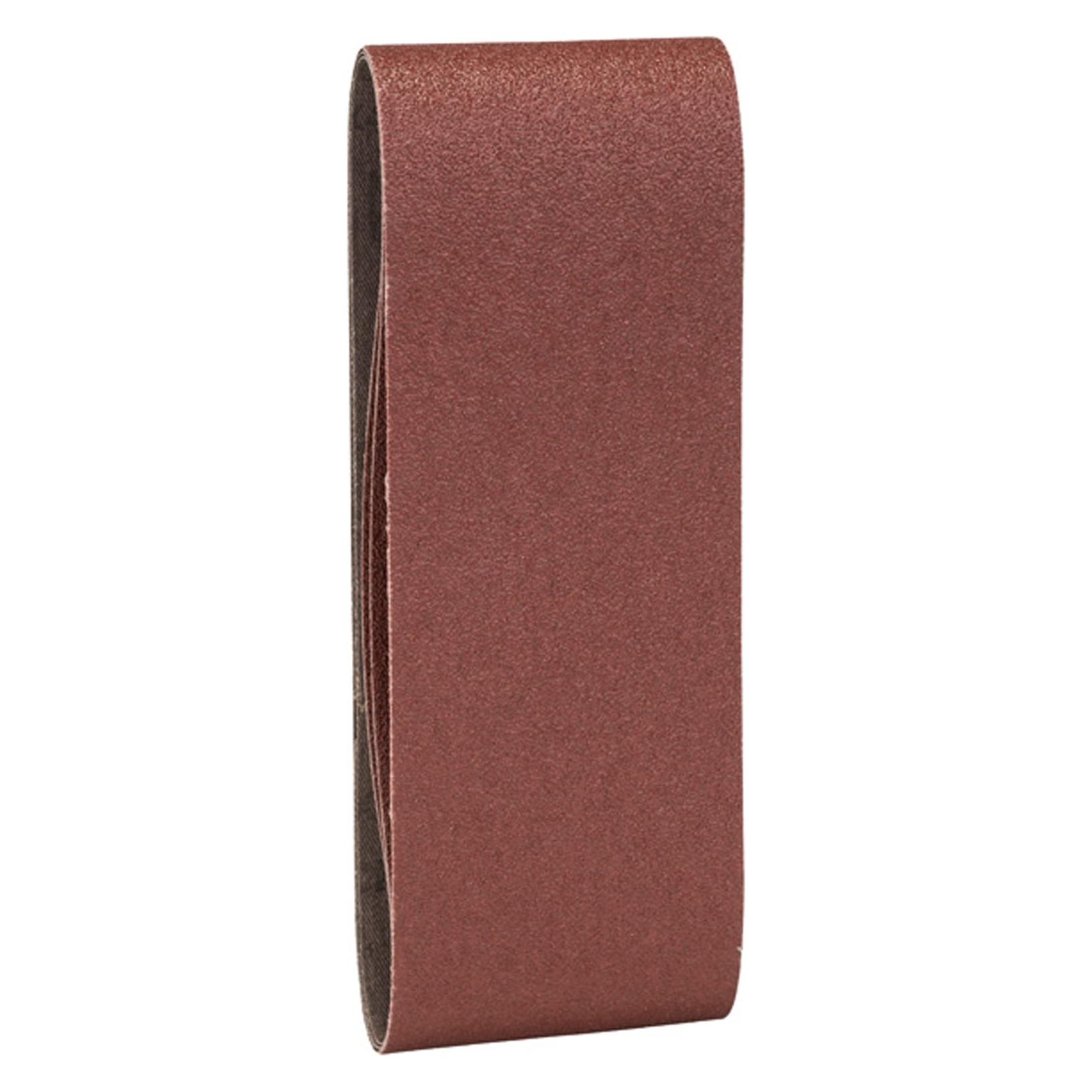 Bosch Zubehör 3tlg. Schleifband-Set für Bandschleifer, rote Qualität K = 60 (60) (2609256205)