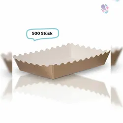 Blanc HYGIENIC Gebäckschalen, Papier-Schalen, verschiedene Farben und Größen, 500 Stück, aluminiumfrei, gewellter Rand : Farbe - gold / weiß, Größe - 116 x 91