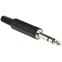 RS PRO Klinken-Stecker, Audio Stecker, Schwarz