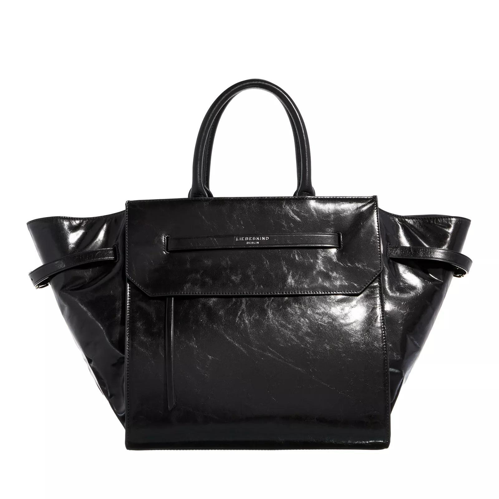 Liebeskind Berlin Lora Paper Touch Crinkle Satchel L Black black A0243285