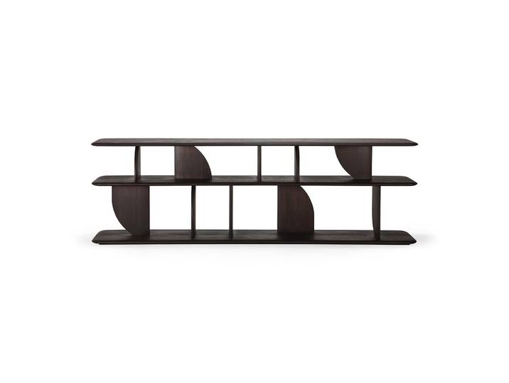 ETHNICRAFT console GEOMETRIC (Teck peint marron - bois massif)