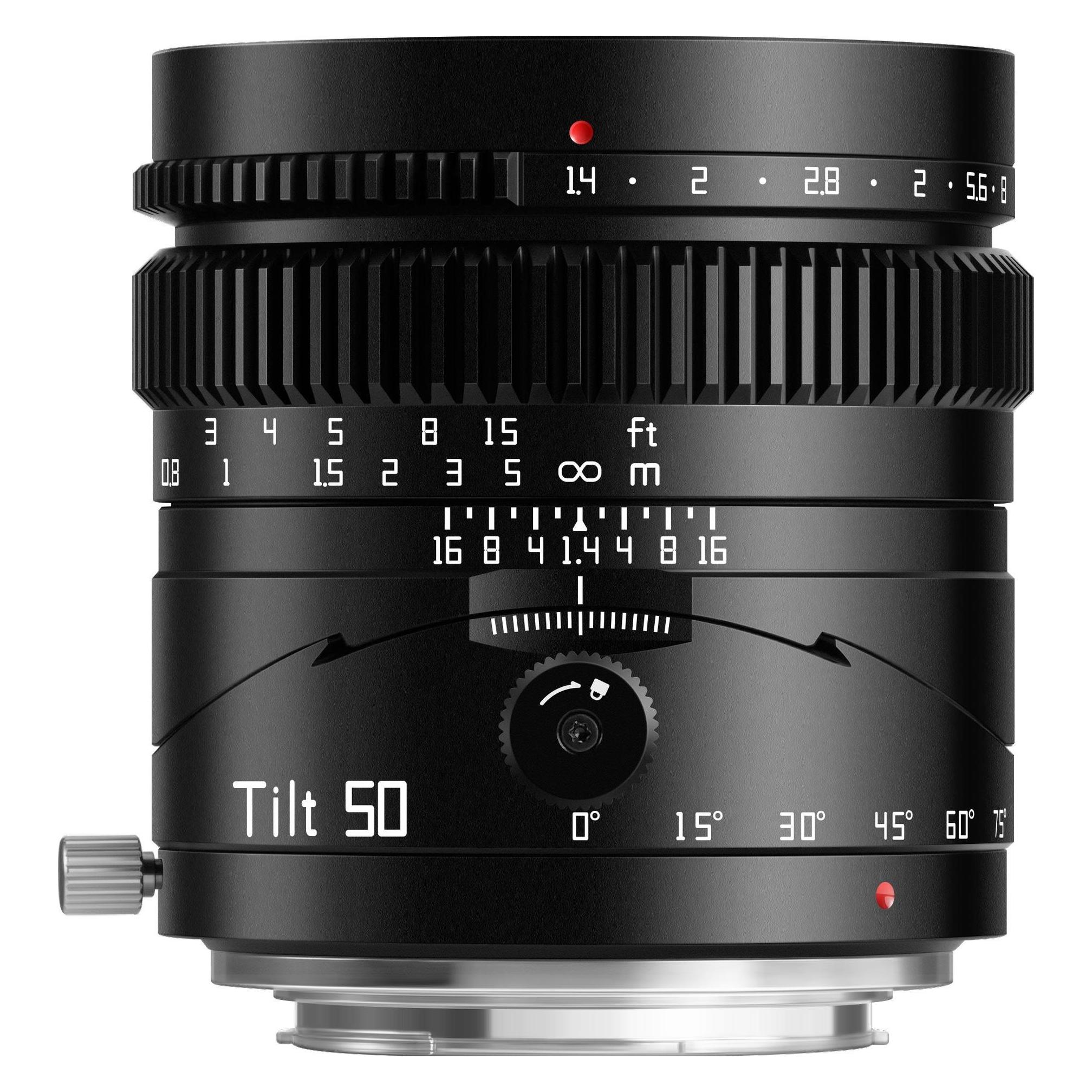 TTArtisan Tilt 50mm F/1.4 Fujifilm X-Mount (Fujifilm X, Vollformat) (T-F5014-B-X)