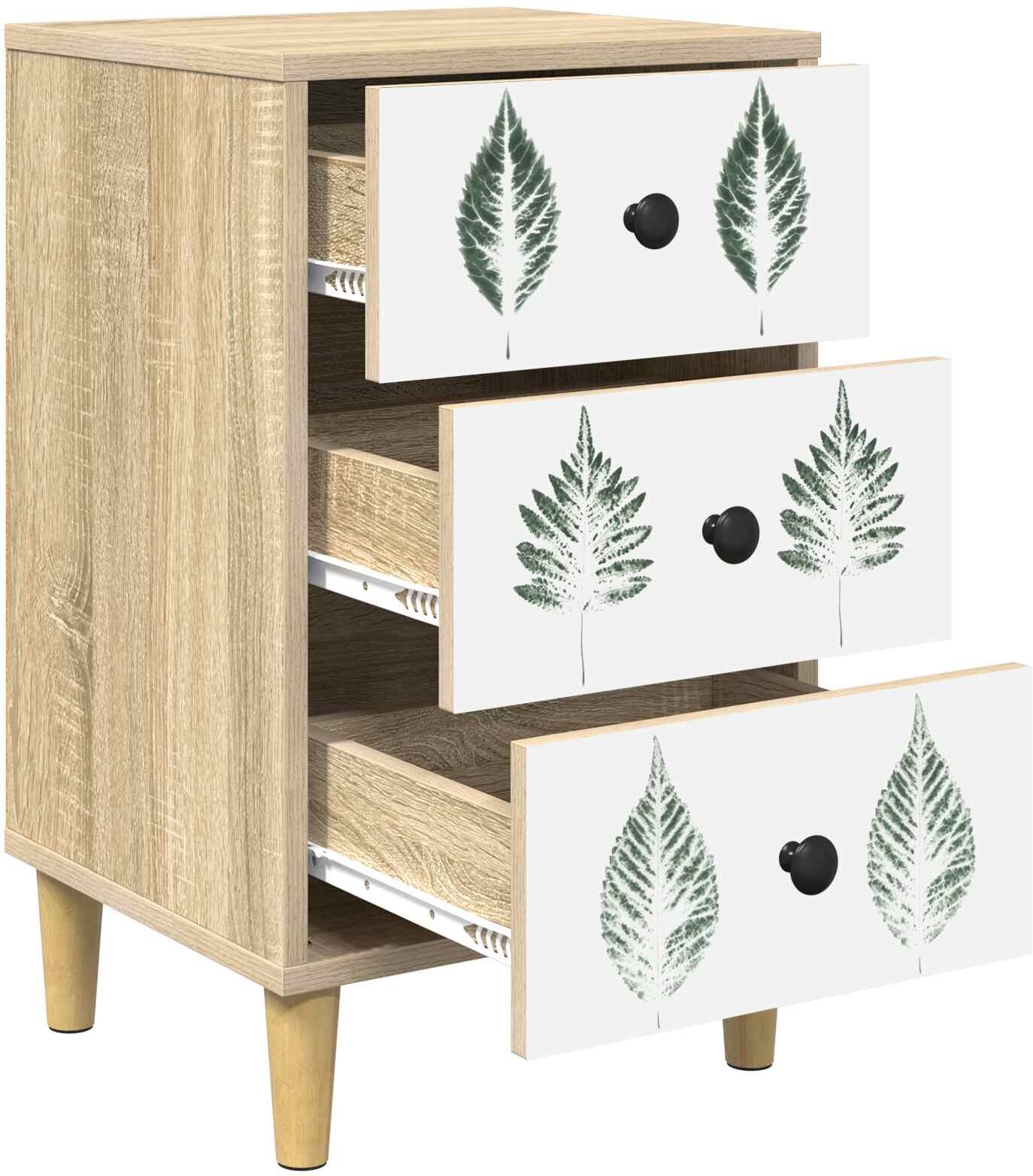 vidaXL Table de chevet HANAU Chêne Sonoma 36 x 33 x 60 cm