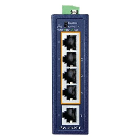 Planet IP40 Compact size Industrial (5 Ports) (ISW-504PT-E)